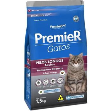 Imagem de Ração Seca Premier Gatos Ambientes Internos Frango Para Gatos Adultos 