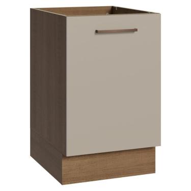 Imagem de Balcão De Cozinha 50cm 1 Porta (sem Tampo) Rc Agata Madesa Rustic/crema