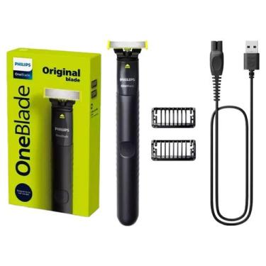 Imagem de Barbeador QP1424 Aparador de Pelos Elétrico OneBlade Philips, Preto, B