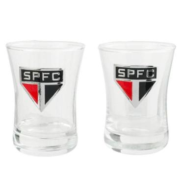 Imagem de Jogo 2 Copos Shot Vidro 50ml - SPFC - Mileno