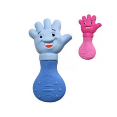 Imagem de Mordedor Bebê Maozinha Mão Silicone Macio Vila Toy, Azul