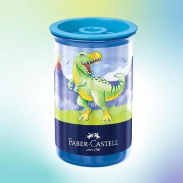 Imagem de Apontador Escolar Redondo Decorado Dinossauro c/ Depósito Colorido  Fa