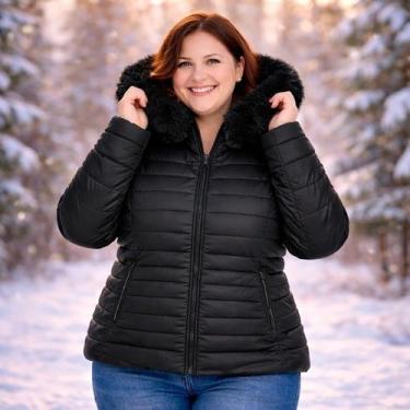 Imagem de Jaqueta Feminina Plus Size Puffer Blusa De Frio Casaco Inverno Bobojac