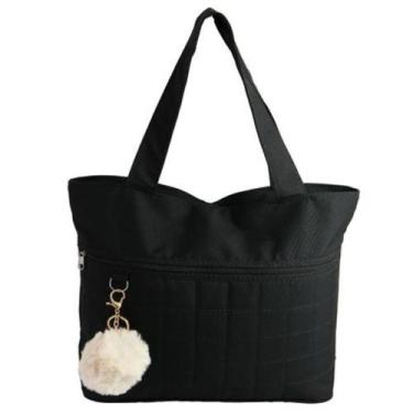 Imagem de Bolsa Feminina de Tecido Grande de Ombro Moda Verão - M&M Modas , Pret