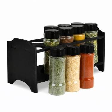 Imagem de Porta Potes de Temperos e Condimentos Mesa Cozinha Com 10 Potes - NoBr