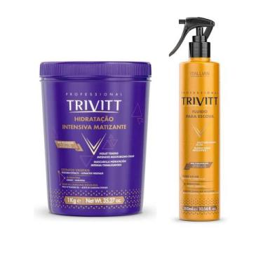 Imagem de Hidratação Intensiva Matizante + Fluído Para Escova Trivitt - ITALLIAN