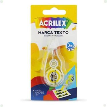 Imagem de Marca Texto em Fita Acrilex 067430102 Aplicação Seca Fita 5MM 3M para 