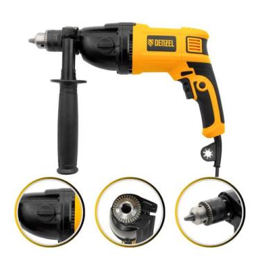Imagem de Furadeira Impacto Elétrica 1050w 13mm Denzel Profissional Maleta Mandr