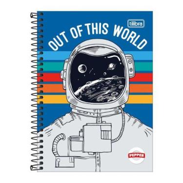 Imagem de Caderno Pequeno Espiral CD 1/4 Pepper Feminino/Masculino 80 Folhas - T