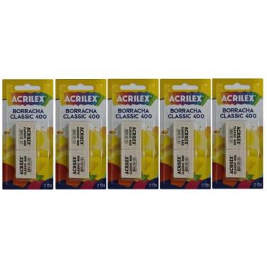 Imagem de Borracha De Apagar Classic Branca Kit com 10 Unidades - Acrilex