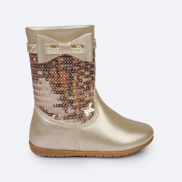 Imagem de Bota Casual Infantil Menina Jujuba Com Laço Paetê Pampili 367150, 20, 