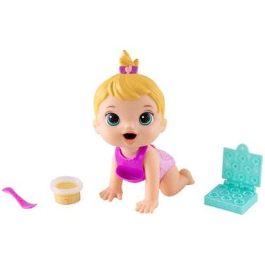 Imagem de Boneca Baby Alive Hora da Papinha Loira Hasbro, Rosa e roxo, Baby Aliv