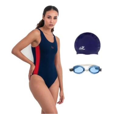 Imagem de Kit Maiô Helanca, Óculo UV e Touca a Escolher Natação WH12 Hammerhead,