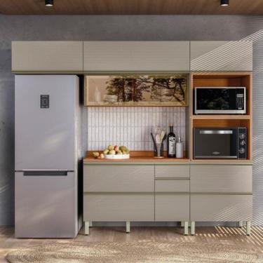 Imagem de Cozinha Completa Modulada 270cm x 218,5cm Aéreo Rft Tq 4 Peças Proença