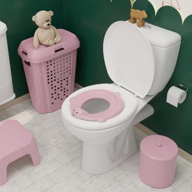 Imagem de Assento Sanitário Redutor Infantil Porco Rosa Astra