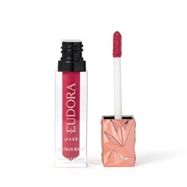 Imagem de Batom Líquido Cremoso Metals Rosé Eudora Make 2,5ml, Malva Refinado