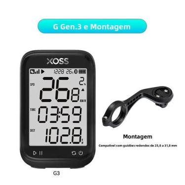 Imagem de Computador De Bicicleta GPS XOSS G3 plus À Prova d'Água Com Medidor De