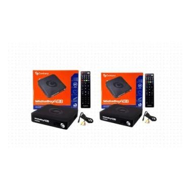 Imagem de Kit 2 Receptores Century Midiabox Se-2 Full Hd, Preto, Bivolt