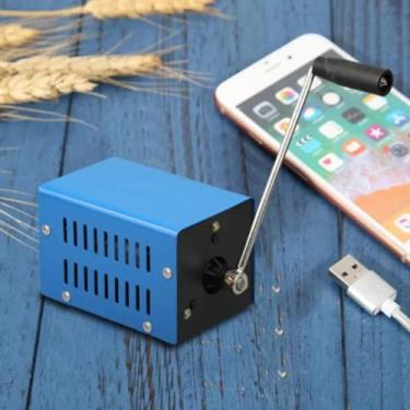 Imagem de Gerador Portátil De Manivela 20W Com Carregamento USB Para Emergências