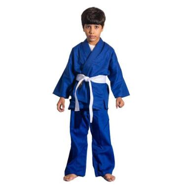 Imagem de Kimono Jiu-Jitsu Judô Infantil 1 Fit, M1, Azul
