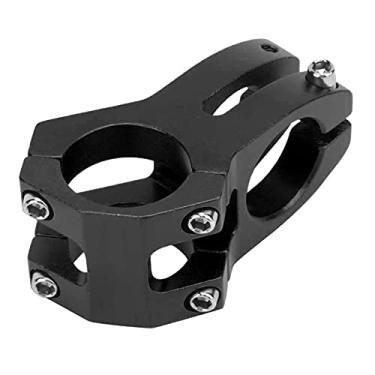 Imagem de RiToEasysports Haste de guidão para mountain bike, 31,8 x 45 mm de liga de alumínio para guidão curto (preto)