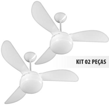 Imagem de Kit Ventilador de Teto Ventisol Fenix Branco 3 Velocidades Premium - 127v - 02 Unidades