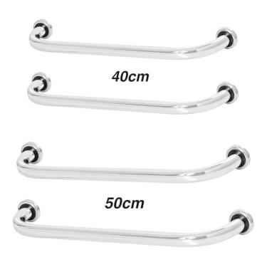 Imagem de Kit 4 Barras De Apoio De Idoso Para Banheiro 2 40cm E 2 50cm