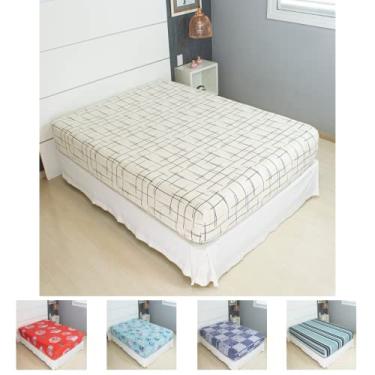 Imagem de Lençol Avulso Pérola Casal Estampado com Elástico (Modelo 12)