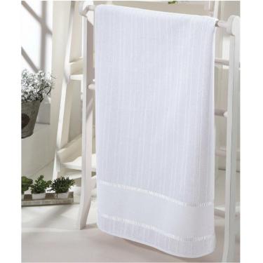 Imagem de Toalha lavabo Dohler velour bordar bella liso Branco 30x45cm