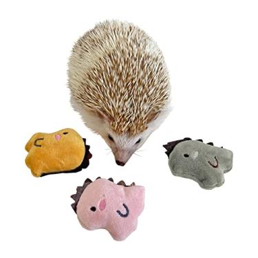 Imagem de Ymid Select: 3 Peças Acessórios Fofos de Animais Pequenos - Dinossauro para Ouriço, Porquinho da Índia, Hamsters e Outros - Brinquedos para Animais de Estimação - Manual - Algodão - 4,8 cm x 5,6 cm