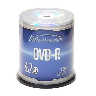 Imagem de Optical Quantum Disco de mídia DVD-R 4,7 GB 16x prata brilhante - Eixo de 100 discos (FFP) OQDMR16ST-BX