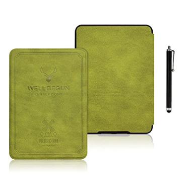 Imagem de Capa retrô para 11ª geração Kindle, 2022, modelo C2V2L3, – Capa durável com caneta Stylus, com função de ativação automática – Função de suspensão