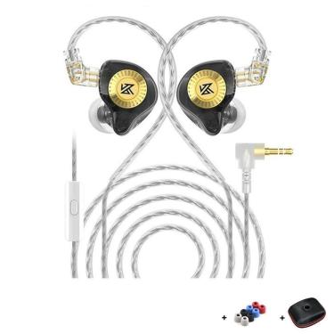 Imagem de Fone De Ouvido Kz Edx Ultra Com Microfone - Preto + Case