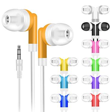 Imagem de Atacado Kids Bulk Earbuds Fones de ouvido Cores sortidas para escolas, bibliotecas, hospitais, presentes embalados individualmente (pacote com 30)