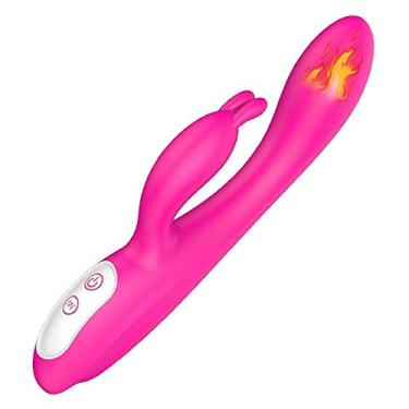 Imagem de Vibrador NAUGHTY-S-HANDE, Recarregável, 9 Vibrações no Estimulador e Ponto G, Auto Aquecimento, Pink (roxo)