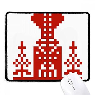 Imagem de Mousepad de construção russa com elementos de campo em mosaico e borda costurada para jogos