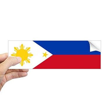 Imagem de DIYthinker Adesivo retangular de para-choque, bandeira nacional das Filipinas, país da Ásia, para notebook, janela