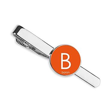 Imagem de Tabela de menstruação Elementos Químicos Boro B Semimetal Gravata Clipe Presente Homem Empresarial