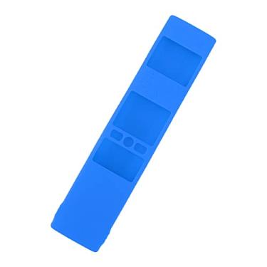 Imagem de Capa de silicone de controle remoto, fácil de instalar e leve com cordão para sala de estar (conjunto azul)