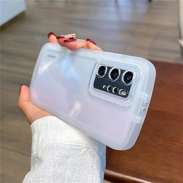 Imagem de Capa de telefone transparente à prova de choque para Huawei P50 P40 Pro Lite P30 Mate 40 30 Nova 9 8 7 Capa de proteção da câmera, branca, For Honor 50 Pro