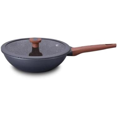 Imagem de MTA WOK TITANIUM N°30/5,3L - DE ALUMINIO INJETADO COM CERAMICO COR CINZA