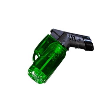 Imagem de Isqueiro Mini Maçarico Acendedor à Gás Recarregável Verde