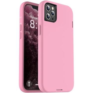 Imagem de ORIbox Capa para iPhone 11 Pro Max rosa, [proteção contra quedas de grau militar de 3,5 m], capa antiqueda resistente à prova de choque de silicone líquido para iPhone 11 Pro Max, 6,5 polegadas, rosa