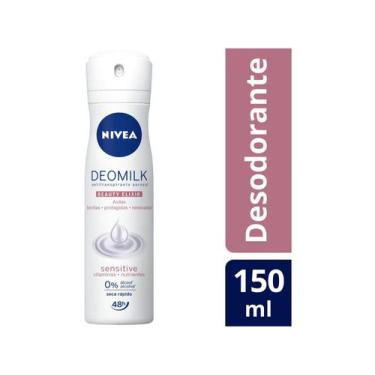 Imagem de Nivea Desodorante Aerosol Deomilk Beauty Elixir Sensitive 150ml