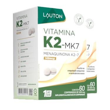 Imagem de Vitamina K2 Mk7 - Menaquinona Lauton 60 Comprimidos 2un