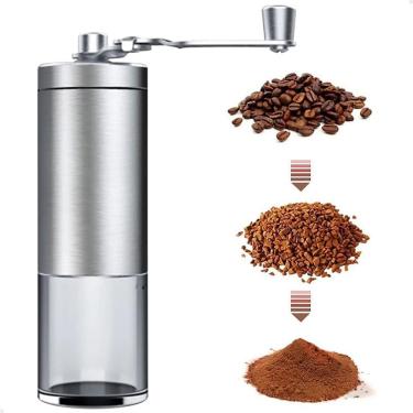 Imagem de Moedor de Café Manual Lorben Compacto em Inox com Ajuste de Moagem Manivela Giratória