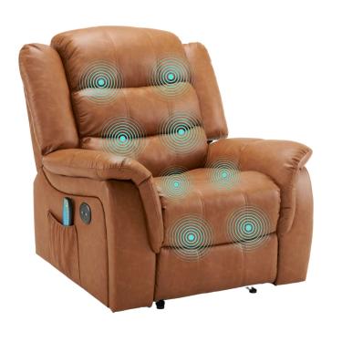 Imagem de Poltrona do Papai de Massagem Relaxante Elétrica Ocean Corino Premium Marrom