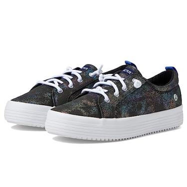 Imagem de Sperry Tênis infantil unissex com plataforma Crest Vibe, Preto, 6 Big Kid