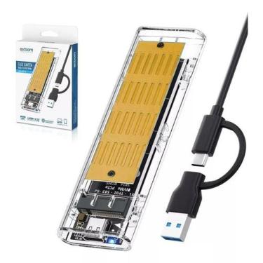 Imagem de Case Usb Para Ssd M2 Nvme E Sata Ngff Duplo Protocolo Até 4tb - exbom
