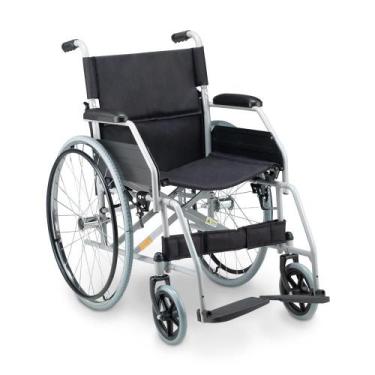 Imagem de Cadeira de Rodas em Aço Dobrável D100 Suporta até 100kg - Dellamed